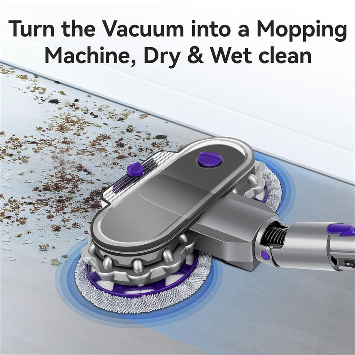 Wet & Dry Mop Head for Dyson V7–V15 – High-Efficiency Cleaning Head with Water Tank