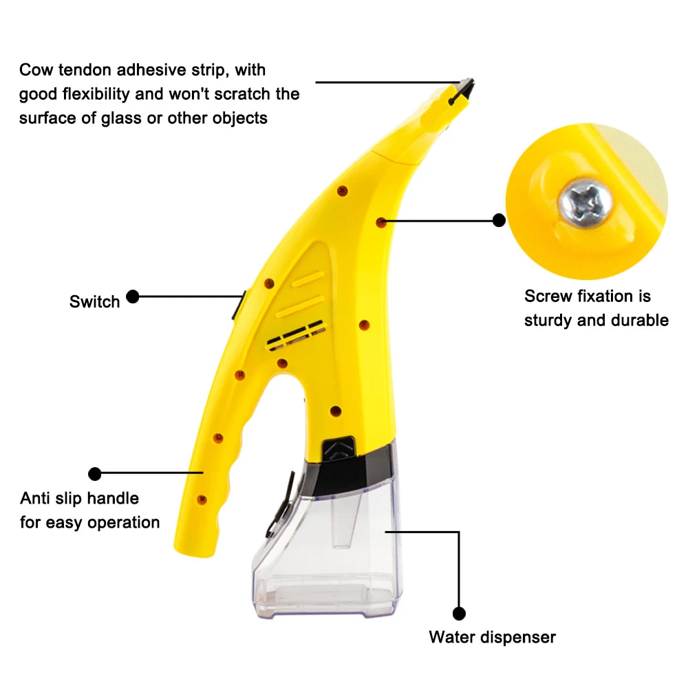 Cordless Window Vacuum Squeegee – Rechargeable Glass Cleaner for Showers, Mirrors & Counters