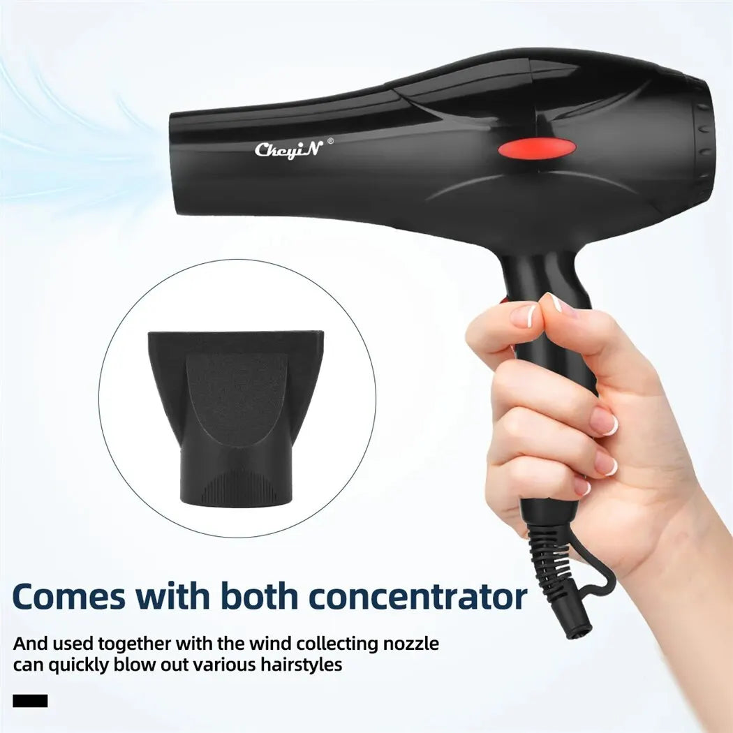 CkeyiN 1600W Professional Hair Dryer – Negative Ion Blow Dryer with Diffuser & Concentrator