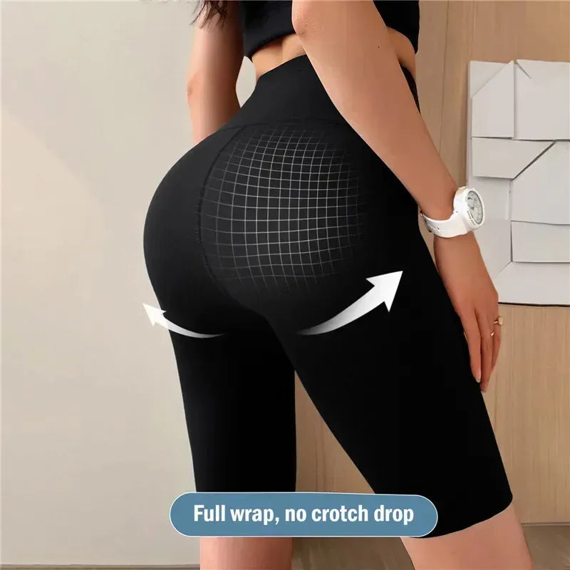 High Waist Push-Up Sports Shorts – Stretchy Gym & Yoga Bottoms for Women