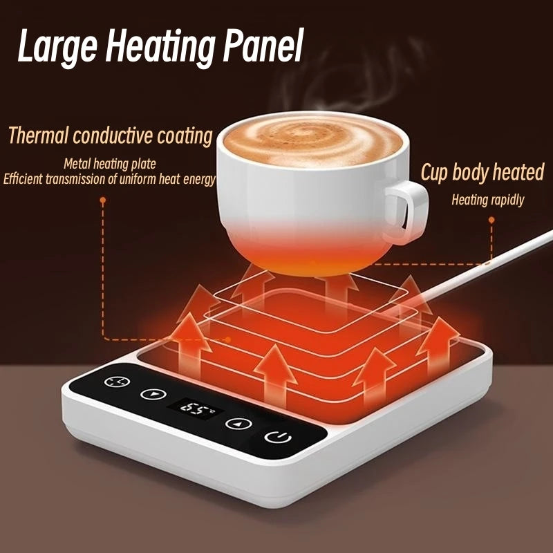 Electric Coffee Mug Warmer – 9-Temp Settings with Timer & Auto Shut-Off for Home & Office