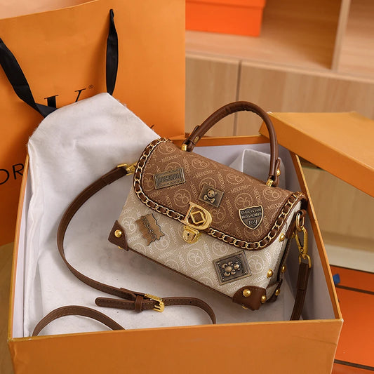 RetroChic – PU Leather Chain Shoulder Crossbody Bag