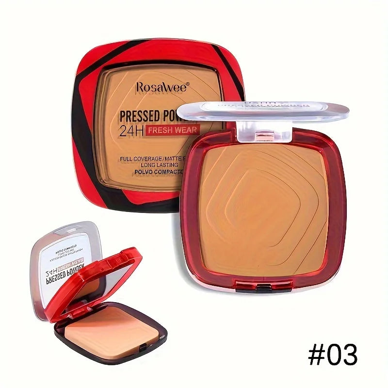 Matte Full-Coverage Pressed Powder Foundation – 24H Fresh Wear