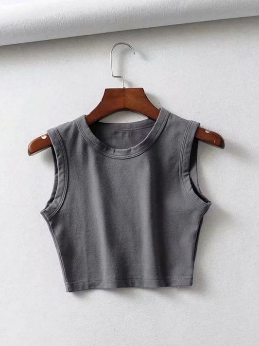 Vintage White & Black Crop Tops – Sexy Biker Punk Streetwear