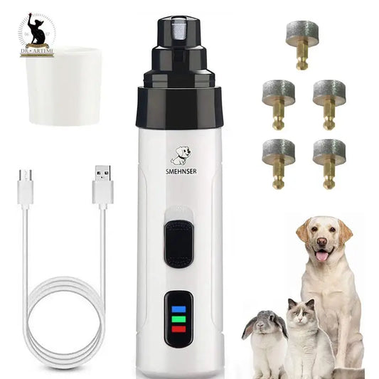 Rechargeable Electric Pet Nail Grinder – USB Charging Nail Trimmer for Dogs & Cats