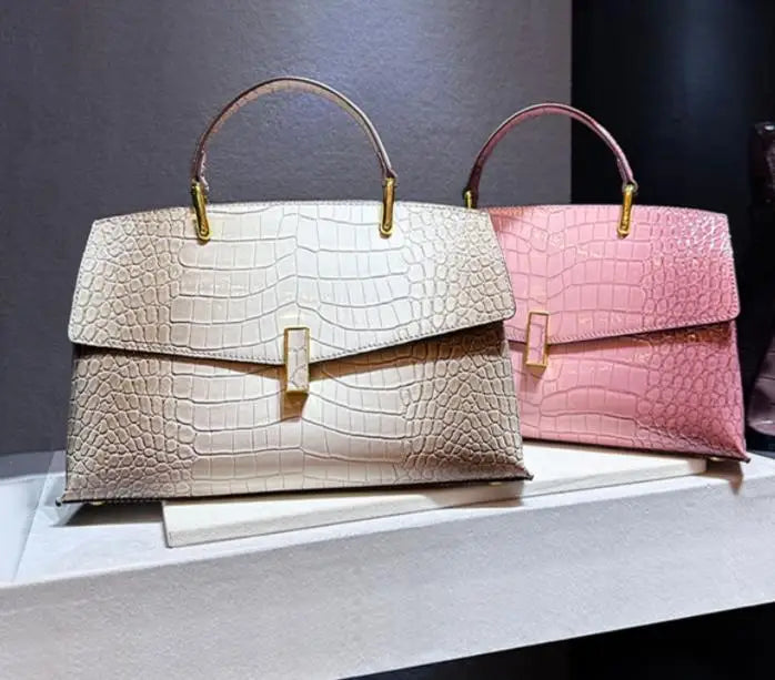 Crocelle – Luxury Croc-Pattern Shell Shoulder Bag