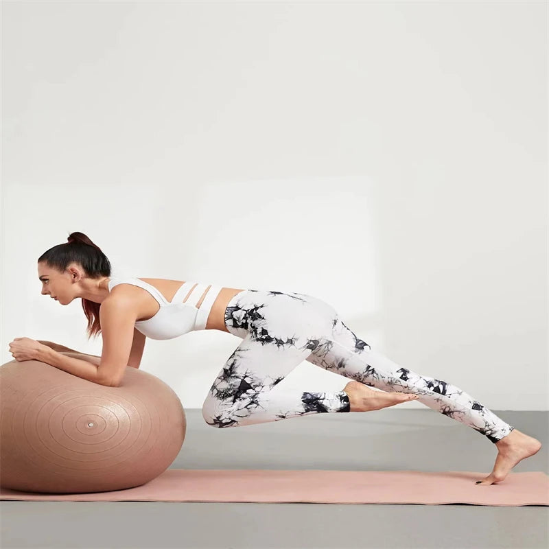 Tie-Dye Seamless Push-Up Gym Leggings – High Waist Workout & Yoga Pants for Women