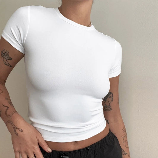 FlexFit Tee – Women’s Slim Fit Knitted Streetwear Top