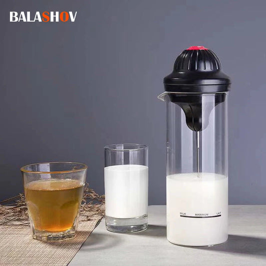 Electric Milk Frother Cup – Portable Battery-Operated Foamer & Coffee Foam Maker