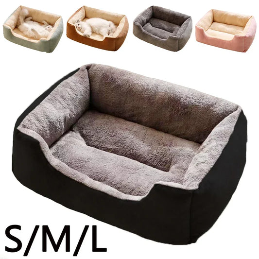 Cat & Small Dog Bed – Soft Cushion Basket House for Pets