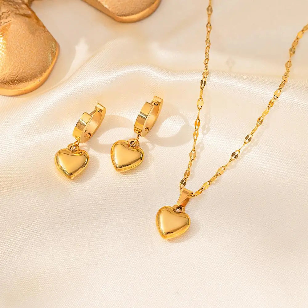2025 Trendy Stainless Steel Love Heart Lip Pendant Necklace – Women’s Jewelry