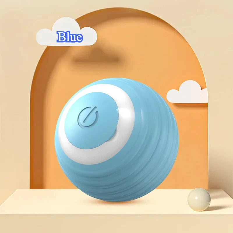 Interactive Smart Rolling Ball Toy – Rechargeable Electric Cat Toy with Faux Tail