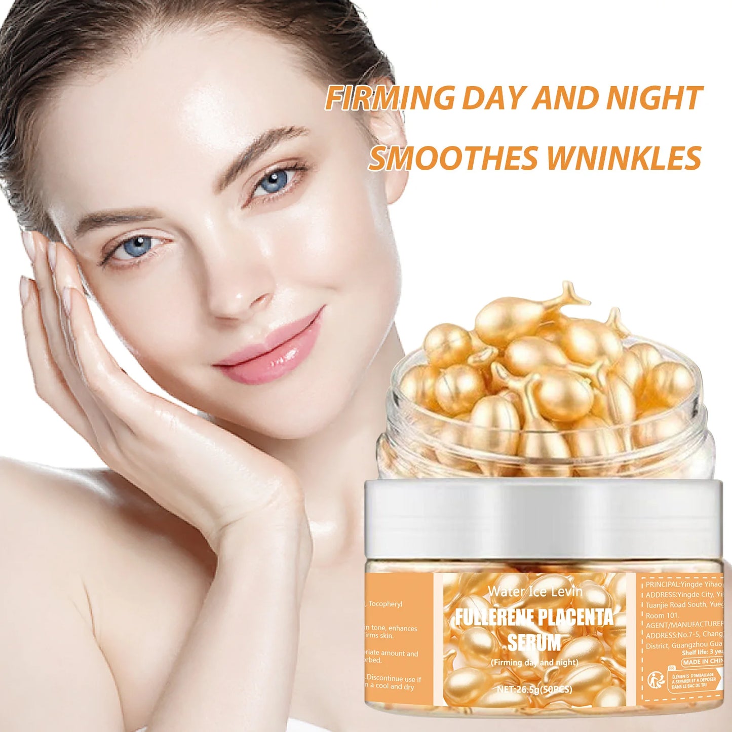 GlowCaps 50 – Collagen & Hyaluronic Acid Face Serum Capsules