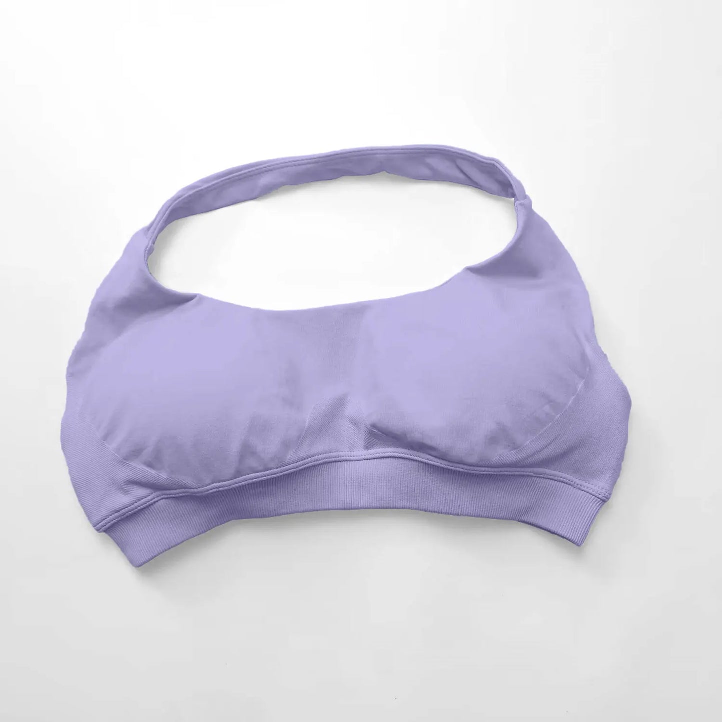 NCLAGEN Impact High-Support Seamless Sports Bra – Push-Up Halter Top with Open Back