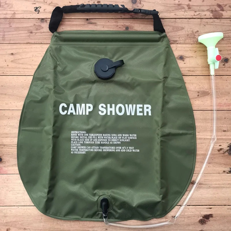 5-Gallon Solar Camping Shower Bag – Portable Outdoor Heated Bath Bag