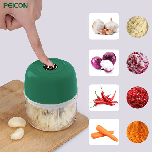 Mini Electric Food Chopper – 300ml Rechargeable Grinder for Garlic, Vegetables & Meat