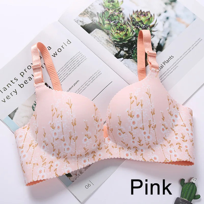 BloomLift – Women's Floral Seamless Push-Up Bra