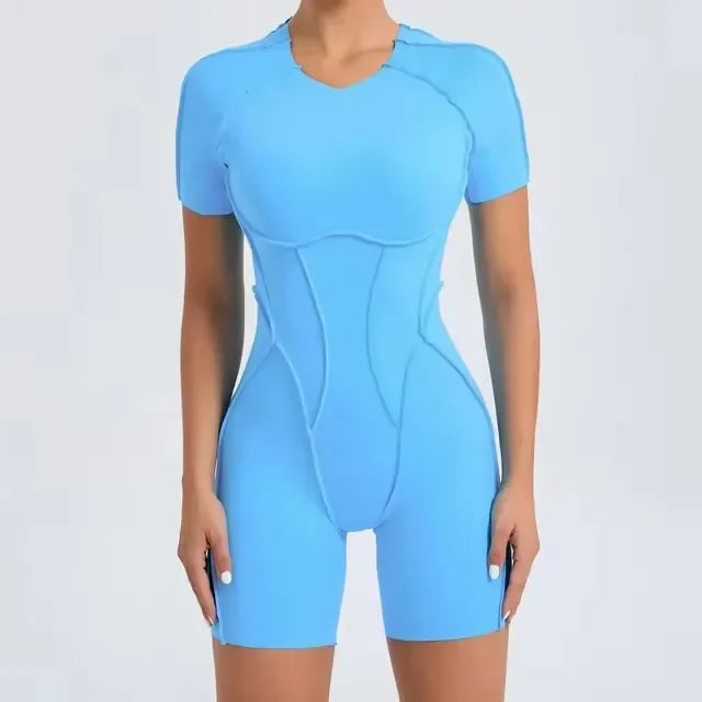 One-Piece Sexy Yoga Jumpsuit – Seamless Athletic Wear for Women