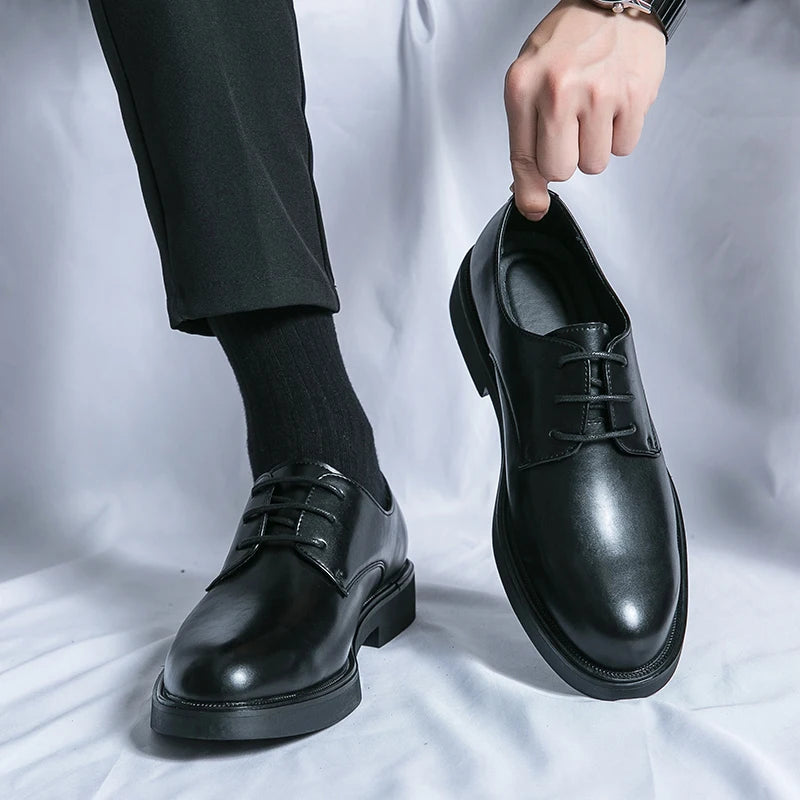 ItaliaForm – Men’s Luxury Pointed Leather Oxford Shoes