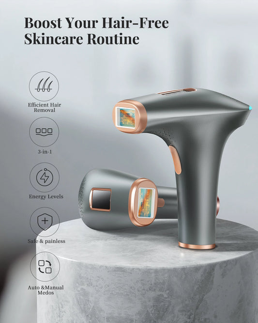3-in-1 IPL Laser Epilator – Painless Permanent Hair Removal for Women (Bikini, Legs, Arms)