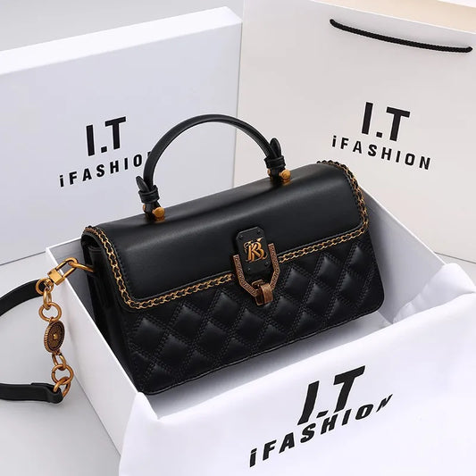 DiamondGrid – 2025 High-End Small Square Crossbody Bag
