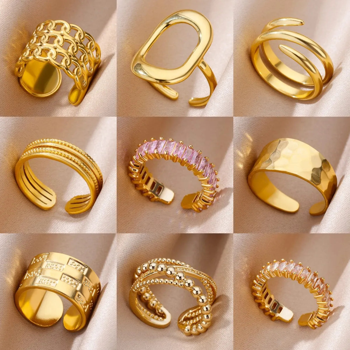 EternaGold – 316L Stainless Steel Couple Rings