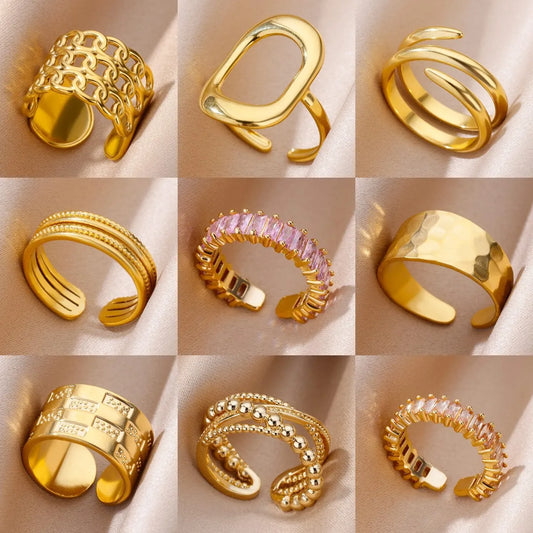 EternaGold – 316L Stainless Steel Couple Rings