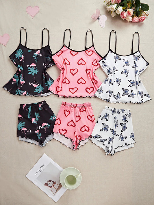 ButterSoft – Butterfly Print Cami & Shorts Pajama Set