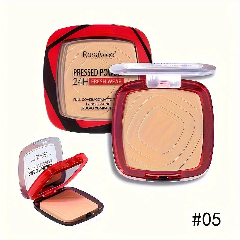 Matte Full-Coverage Pressed Powder Foundation – 24H Fresh Wear