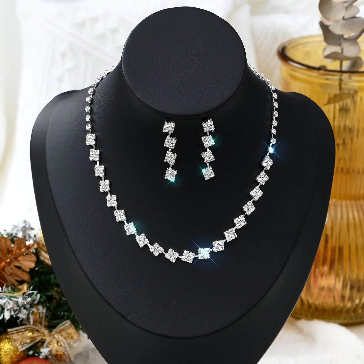Elegant Teardrop Jewelry Set – Necklace & Earrings for Weddings & Parties