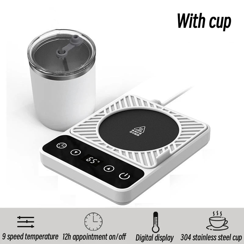 Electric Coffee Mug Warmer – 9-Temp Settings with Timer & Auto Shut-Off for Home & Office