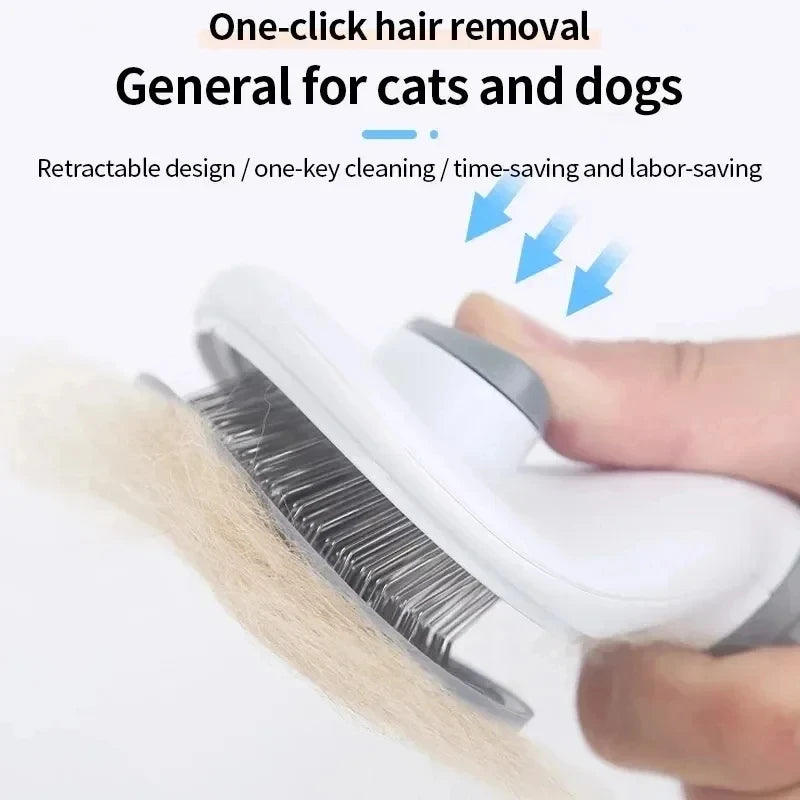 Self-Cleaning Pet Grooming Brush – Hair Remover Comb for Dogs & Cats