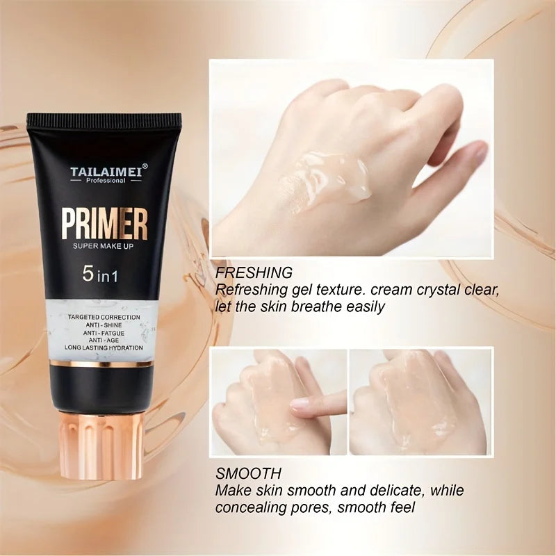 PrimeGlow – Waterproof Transparent Gel Makeup Primer with Avocado & Rose Extract