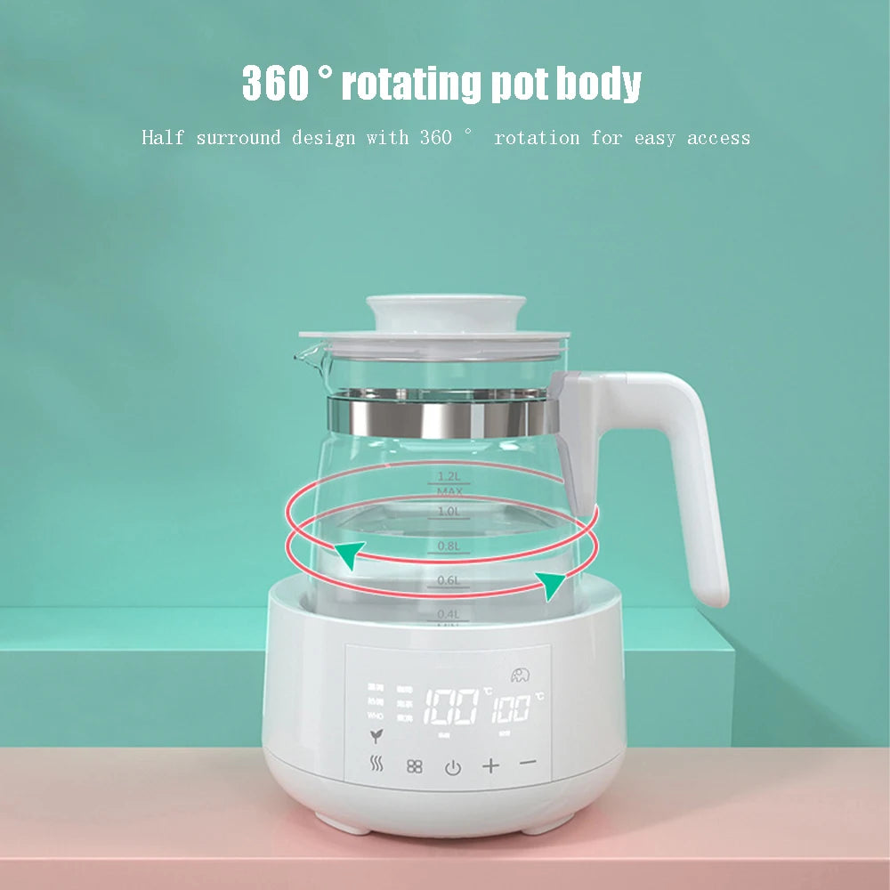 Electric Kettle – 1.2L Baby Milk Warmer with Keep-Warm Function