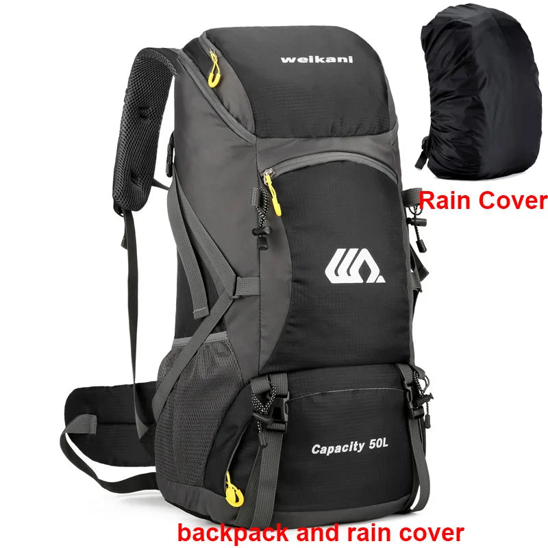 50L Waterproof Travel Backpack – Hiking & Camping Rucksack for Men