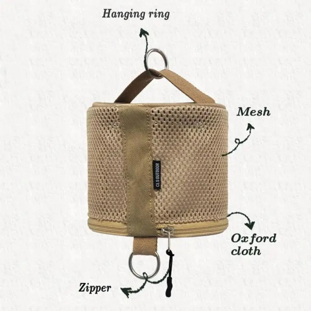 Portable Camping Tissue Holder – Hanging Roll Paper Storage Bag with Hook