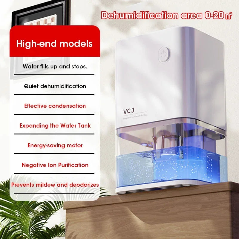 500ml Silent Dehumidifier – Air Dryer & Deodorizer for Home, Office, Bedroom (EU Plug)