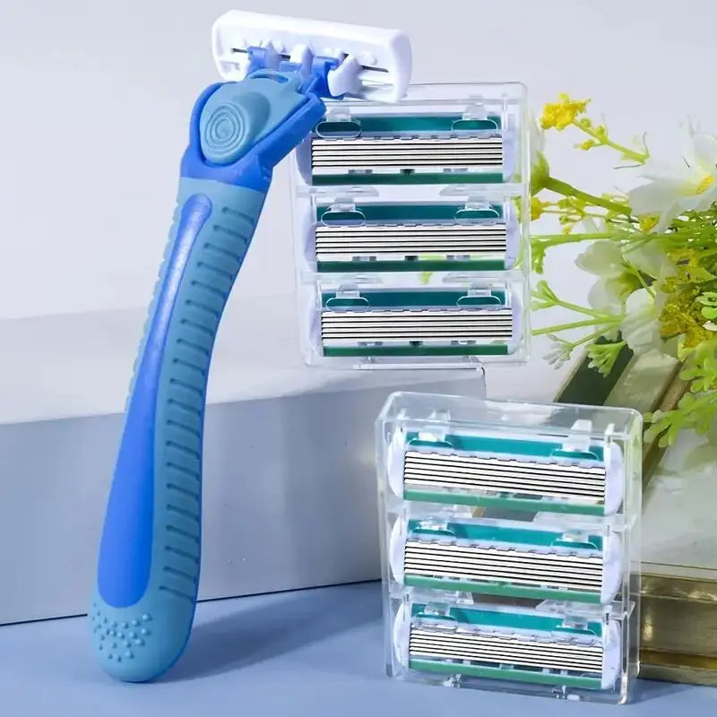 SilkEdge 6 – Women’s Safety Razor with 18 Replaceable 6-Layer Blades