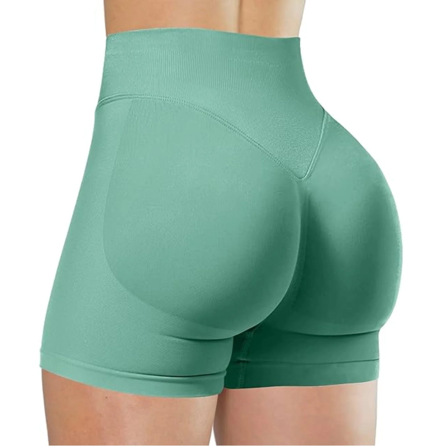 SculptFit Summer High Waist Yoga Shorts – Solid Color, Stylish & Supportive Fitness Bottoms
