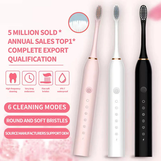 SonicPure – USB Rechargeable Electric Toothbrush with 6 Modes