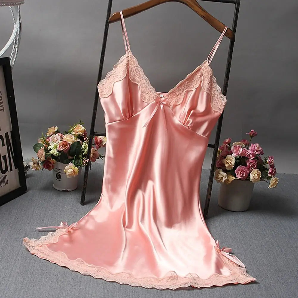 LaceWhisper – Women's Sexy Lace Patchwork Nightdress