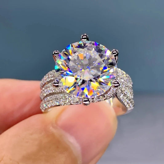 Sparkling Twisted Metal White Zircon Ring – Elegant Daily & Reception Wear