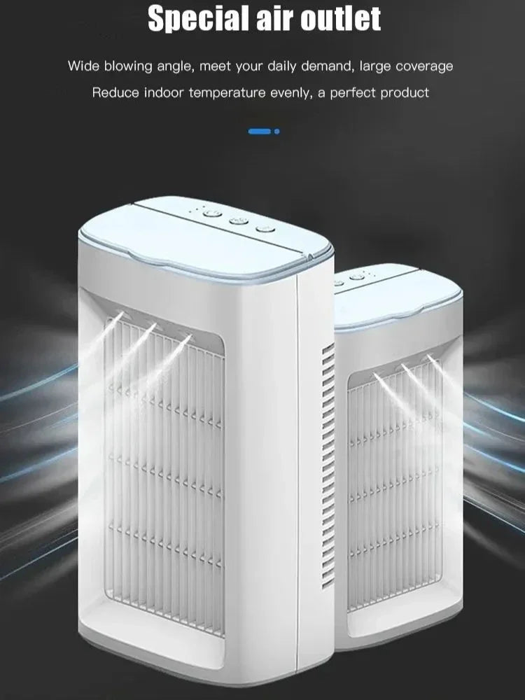 2025 USB Mini Air Cooler – Portable Mist Fan & Humidifier for Home or Office