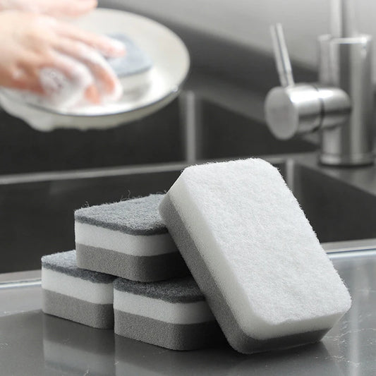 Cleaning Sponge – Double-Sided Scrub Pads for Kitchen (5–20pcs)