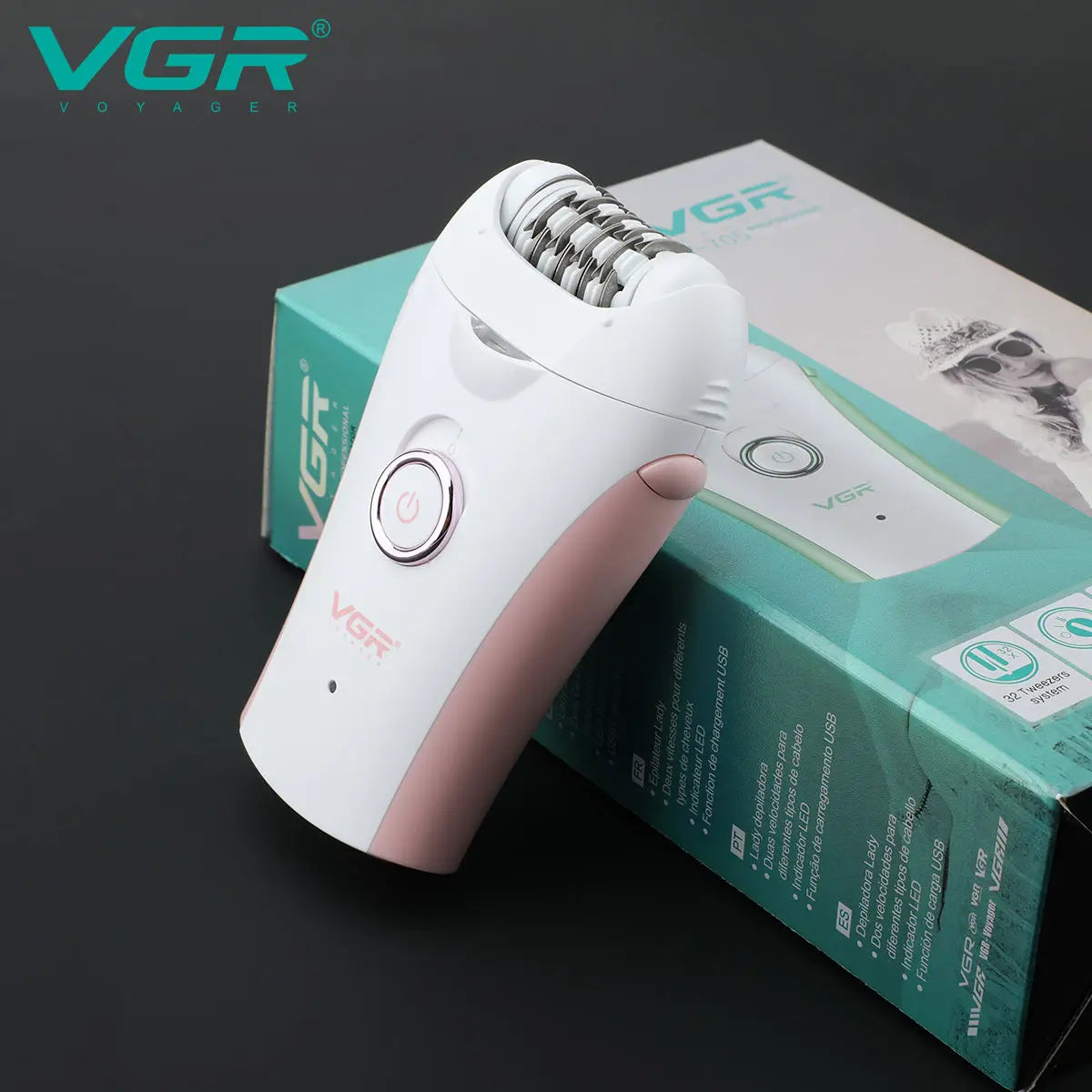 VGR 705 Professional Rechargeable Epilator – Smooth Skin Hair Remover for Women