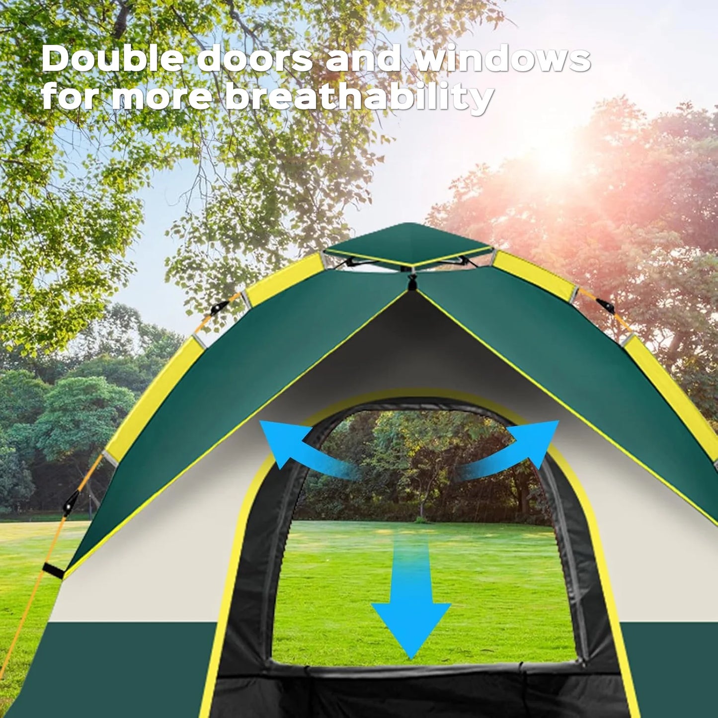 LOVEWE 2-Person Quick Opening Camping Tent – Waterproof & Windproof
