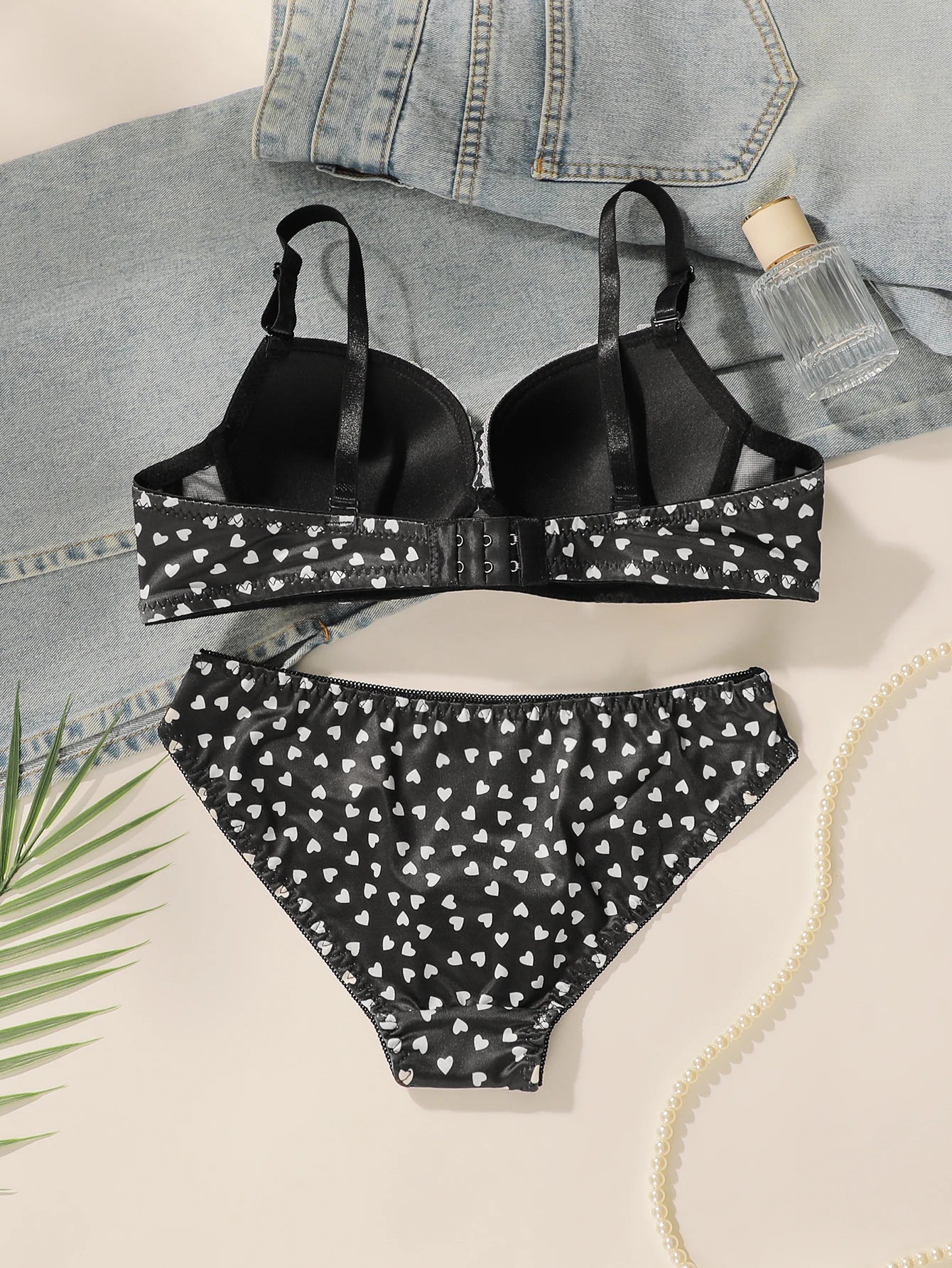 2-Pack Sexy Printed Push-Up Bra Set – Adjustable Straps