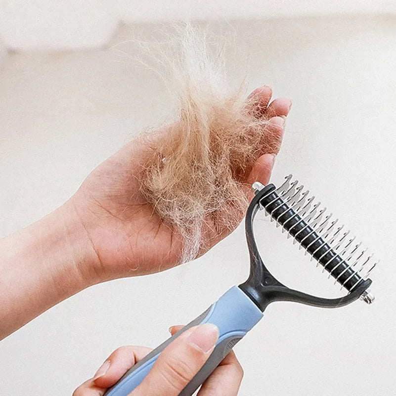 Professional Pet Shedding Brush – Hair Remover & Knot Cutter for Dogs & Cats