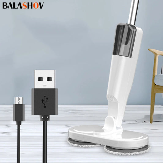 Electric Spin Mop Cleaner – 360° Rotating Wet & Dry Floor Mop with Squeeze Function