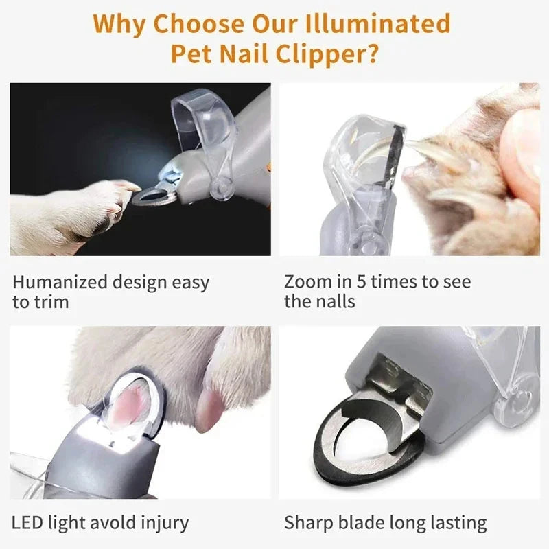LED Pet Nail Clippers – Professional Nail Cutter for Dogs & Cats